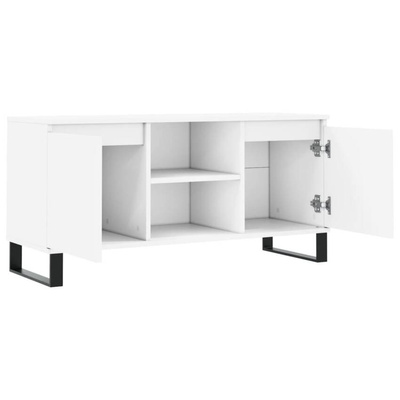 vidaXL Szafka pod TV, biała, 104x35x50 cm, materiał drewnopochodny model standard