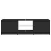 vidaXL Szafka pod TV z oświetleniem LED, czarna, 120 x 30 x 35,5 cm
