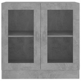 Witryna, szarość betonu 82,5x30,5x80 cm materiał drewnopochodny