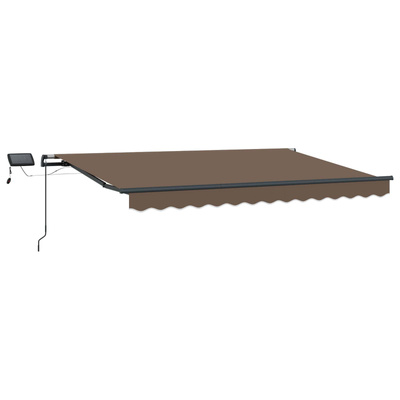 Markiza wysuwana Ciemnoszary 600 × 300 cm Tkanina i aluminium