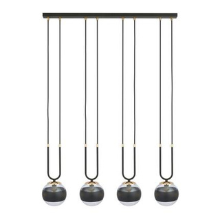 Lampa wisząca GLAM 4 BLACK/STRIPE
