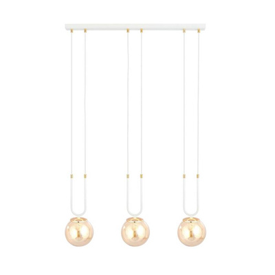 Lampa wisząca GLAM 3 WHITE/MIODOWY