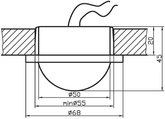 Oprawka meblowa satyna nikiel okrągła G4 20W MS-02 Candellux 2207137