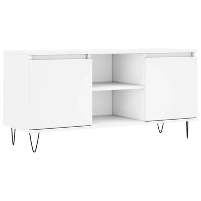 vidaXL Szafka pod TV, biała, 104x35x50 cm, materiał drewnopochodny