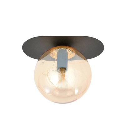 Lampa sufitowa  PLAZA 1 BLACK/MIODOWY