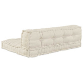 Poduszka do sofy paletowej 2 pcs kremowy 120 x 80 x 38 cm