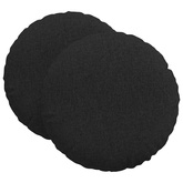 Poduszki na siedziska 2 pcs Czarny ?80 x 29 cm tkanina