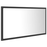 vidaXL Lustro łazienkowe z LED, szare, 80x8,5x37 cm, akryl