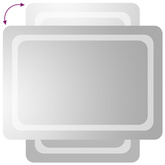 vidaXL Lustro łazienkowe z LED, 50x70 cm