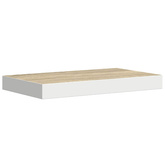 vidaXL Półki ścienne, 4 szt., kolor dębu i biel, 50x23x3,8 cm, MDF