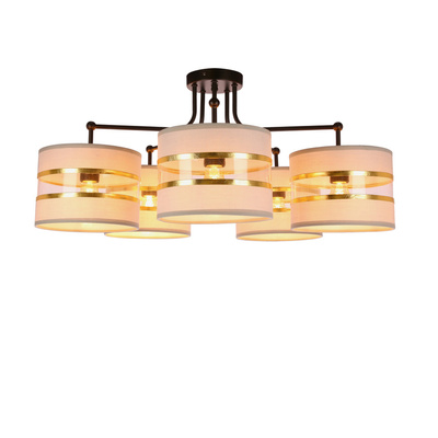 Lampa sufitowa biała/chrom 5xE27 Andy 35-00521