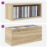 Stojak na płyty CD 4 szt. dąb Sonoma 40 x 17 x 17 cm
