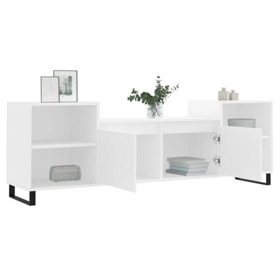 vidaXL Szafka pod TV, biała, 80x36x50 cm, materiał drewnopochodny