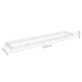 vidaXL Podwyższona donica gabionowa, galwanizowana stal, 500x100x20 cm