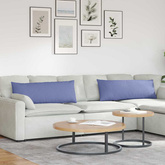 Poduszki na sofę 2 pcs Niebieski dżins 120 x 40 cm tkanina