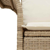 Sofa Ogrodowa z poduszką Beżowy 141 x 62 x 69cm polirattan