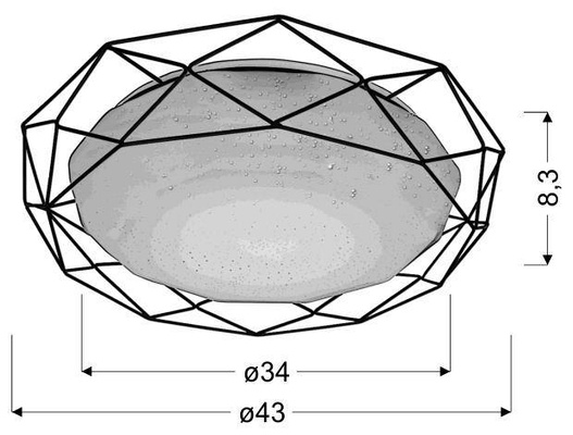 Plafon LED 24W złoty 43cm 4000K Sven 98-73174