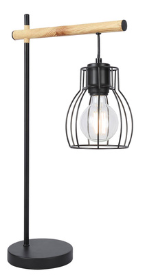 Lampka nocna Bernita czarna metalowa loftowa 1xE27 Candellux