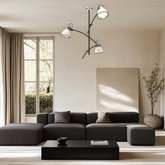 Lampa sufitowa biało-czarna regulowana 3x60W Zumba Candellux 33-72061