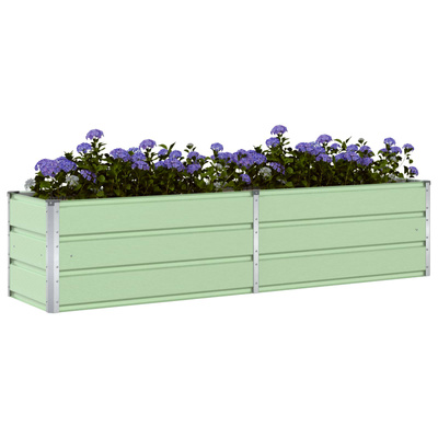 Donica Pastelowa Zieleń 195 x 50 x 45 cm Stal Galwanizowana