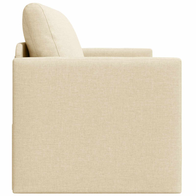 Sofa Bed Kremowy 124 x 71 x 78 cm tkanina