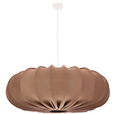 Lampa wisząca CAFEE' skandynawska - z abażurem brązowym mokka 66cm - nowoczesne oświetlenie sufitowe do salonu i jadalni E27