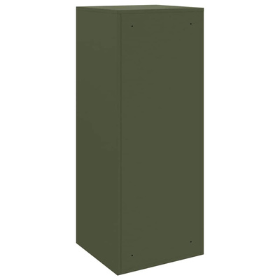 Skrzynka na przesyłki z drzwiami oliwkowy 41 x 38 x 103 cm Stal