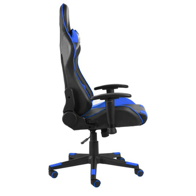 Obrotowy fotel gamingowy, niebieski, PVC vidaXL