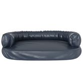 vidaXL Ergonomiczne legowisko dla psa, ciemnoniebieskie, 88x65 cm