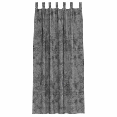 Zasłony z weluru z zasłonami 2 pcs Szary 225 x 140 cm Aksamit