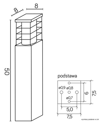 Lampa ogrodowa stojąca RADO II 2 DG