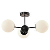 Calari lampa wisząca czarny 3x40W E14 klosz biały 33-37459