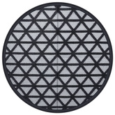 vidaXL Dywan na zewnątrz, czarny, Ø120 cm, PP