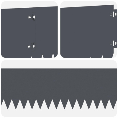 Krawężnik do trawnika 20 szt. 103 x 20 cm Stal antracytowy