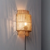 Kinkiet LED z Rattanu Boho Abruzzo Arianna E27