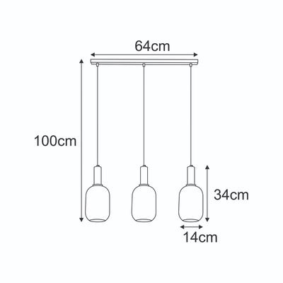 Lampa wisząca K-5881 z serii FIORE