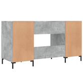 vidaXL Biurko, szarość betonu, 140x50x75 cm, materiał drewnopochodny