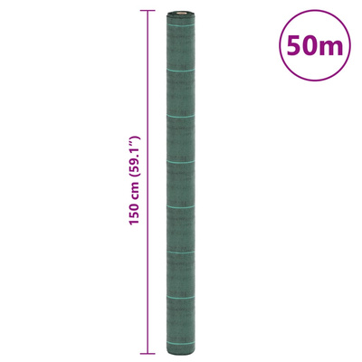 Agrowłóknina antychwastowa, zielona, 1,5x50 m, PP