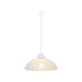 Alcara Lampa Wisząca 1X60W E27 Klosz Biały Z Wzorem