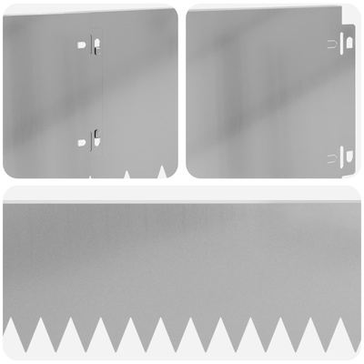 Krawężnik do trawnika 20 szt. 103 x 20 cm Stal srebrny