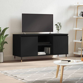 vidaXL Szafka pod TV, czarna, 104x35x50 cm, materiał drewnopochodny