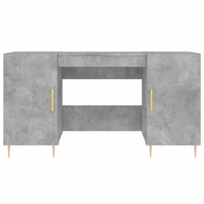 Biurko, szarość betonu, 140x50x75 cm, materiał drewnopochodny vidaXL