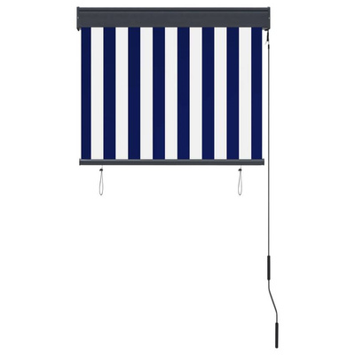 vidaXL Roleta zewnętrzna, 80x250 cm, niebiesko-biała