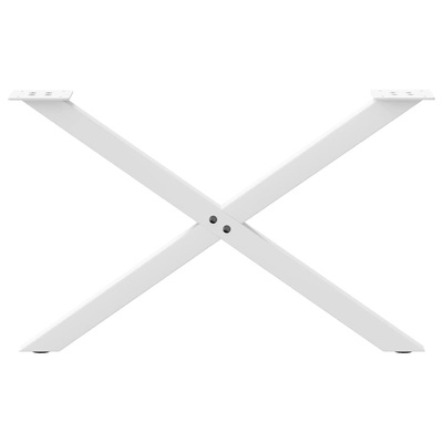 Nogi do stolika kawowego w kształcie litery X 2 szt. Białe 70x(42-43) cm Stal