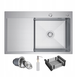 Zlewozmywak stalowy Irma inox prawy