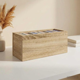 Stojak na płyty CD dąb Sonoma 40 x 17 x 17 cm