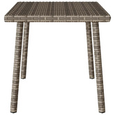 Stolik kawowy ogrodowy prostokątny szary 60x40x37 cm polirattan