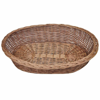 vidaXL Wiklinowy kosz/legowisko dla psa, naturalne, 90 cm