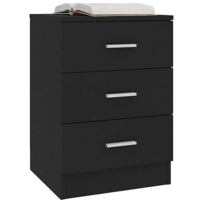 vidaXL Szafki nocne 2 szt., czarne 38x35x56 cm materiał drewnopochodny