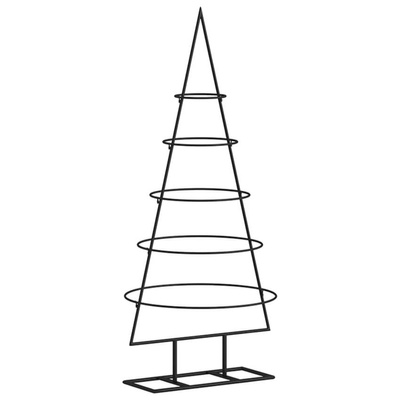 vidaXL Metalowa choinka świąteczna, do dekoracji, czarna, 90 cm wariant 5